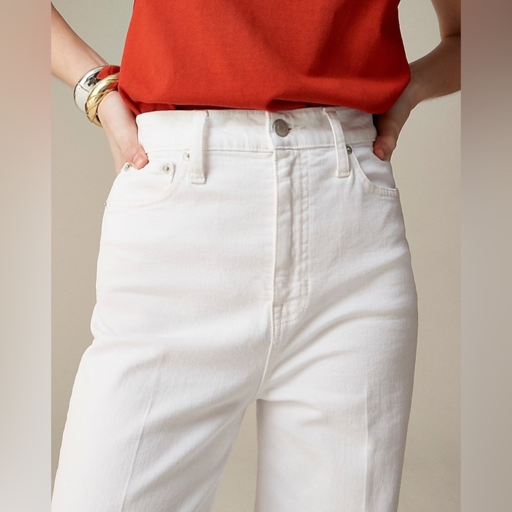 J. Crew Wide-leg denim trouser in white - Picture 2 of 15